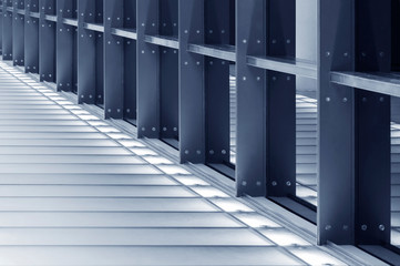 Futuristic pedestrian walkway