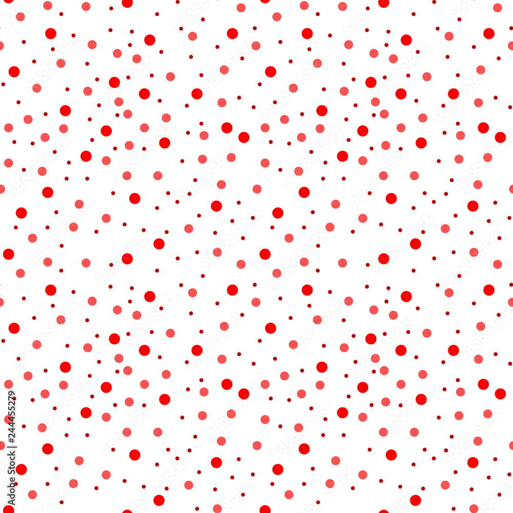 Poster red circle seamless. color chaotic pattern circle. seamless pattern. - vector.
