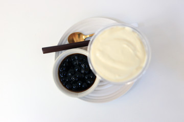 Bubble tea with ice creamy caramel tea. Milk bubble tea Taiwan milk tea beverage.