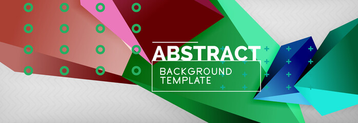 3d polygonal shape geometric background, triangular modern abstract composition