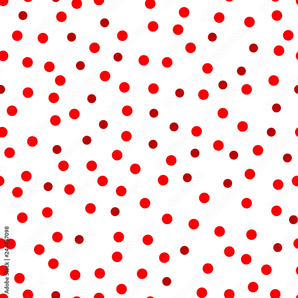 Poster red circle seamless. color chaotic pattern circle. seamless pattern. - vector.