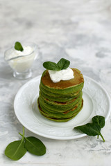 Green pancakes