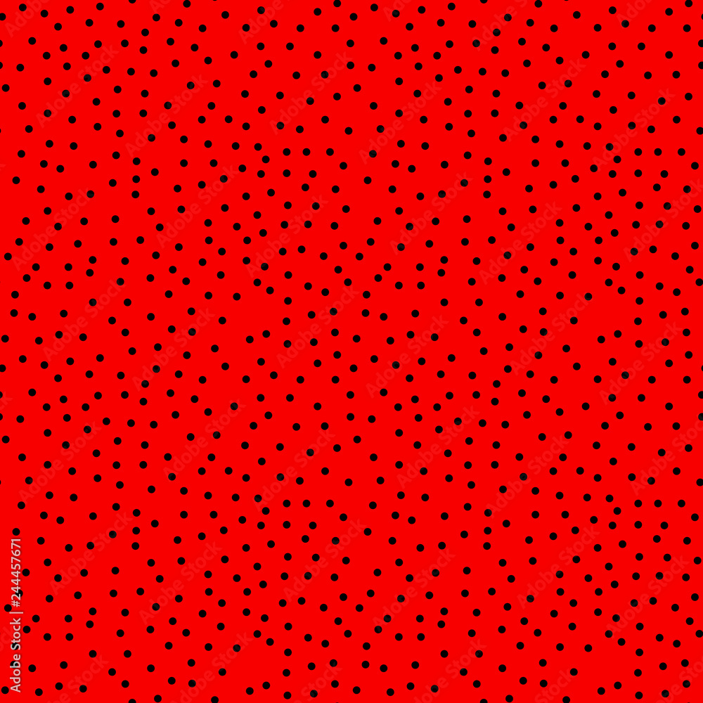 Poster ladybug pattern. seamless vector. seamless with red background and black spots - vector
