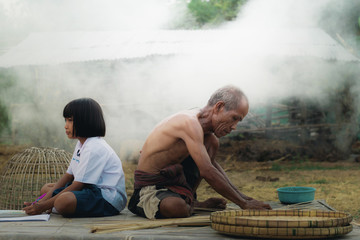 rural life in Thailand.