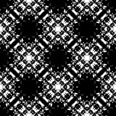 Black and White Seamless Ethnic Pattern. Tribal - 244457830