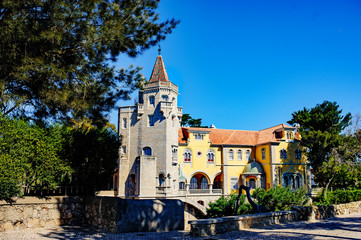 beautiful view of Municipal museum in Cascais, Lisbon area, Portugal.