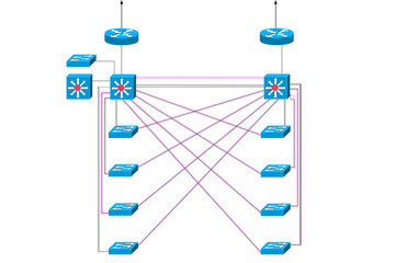 Network diagram showing a construction of a network Strukture, Illustration