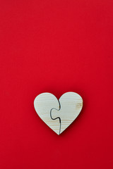 Heart shape wood for Valentine's Day