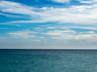 Fototapeta na wymiar Blue sky and water