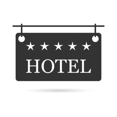 Hotel icon. Vector illustration - Vector