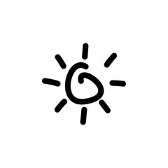 Sun icon graphic design template vector