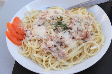 LINGUINE AU SAUMON - PATES AU SAUMON