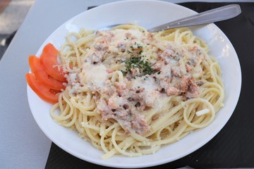 LINGUINE AU SAUMON - PATES AU SAUMON