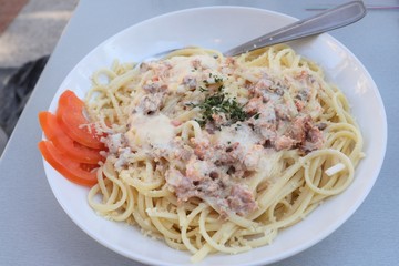 LINGUINE AU SAUMON - PATES AU SAUMON