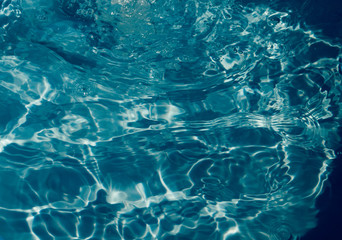 Fototapeta na wymiar background image of water, blue water, bubbles, waves, stains 