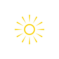 Sun icon graphic design template vector