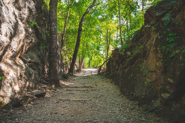 blue sky river lake mountain wildlife Kanchanaburi Thailand