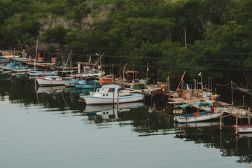 Pier in river. Cuba