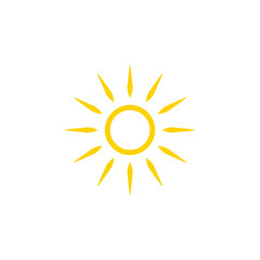 Sun icon graphic design template vector