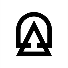 AN, NA initials simple geometric company logo