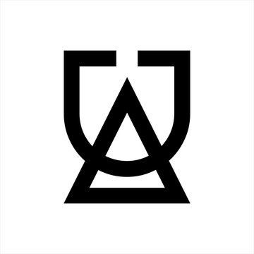 UA, AU initials simple geometric company logo