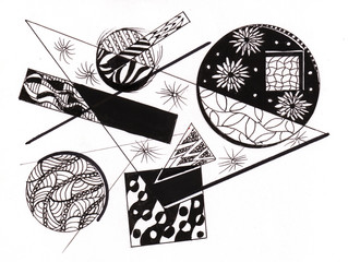 Astract picture with geometric figures
