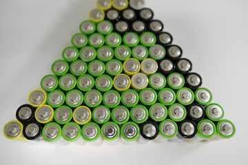 Batteries of different types and sizes