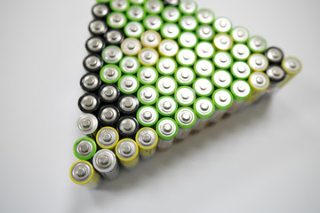 Batteries of different types and sizes