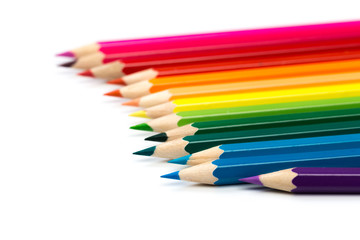 colour pencils isolated on white