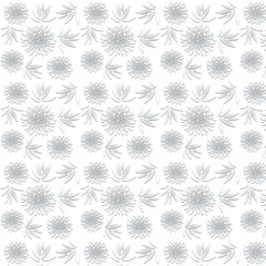 Flower pattern element on blue background