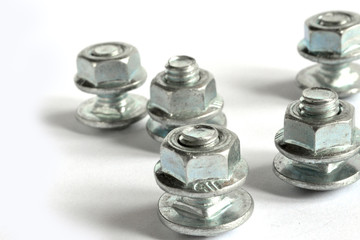 Bolts on white
