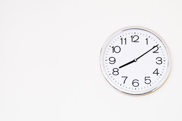 wall clock isolated on the white background