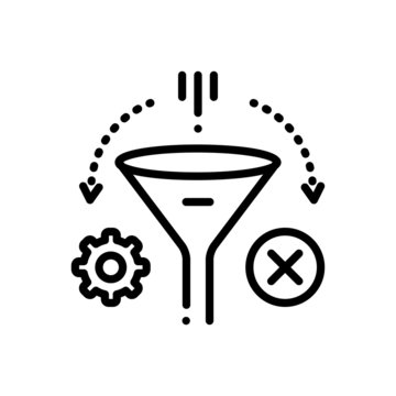 Black line icon for unfilter 