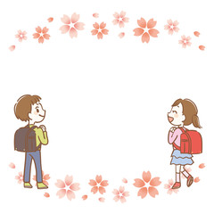 小学生　ランドセル　男女　フレーム