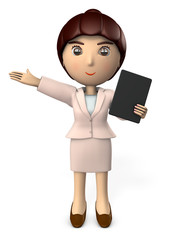 プレゼンテーション中の若い女性