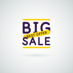 Original sale poster for discount. Vector illustration