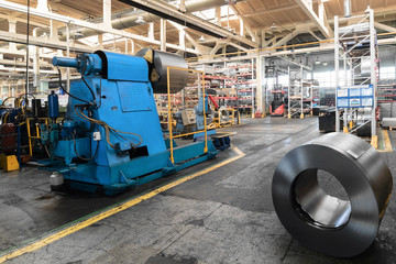 The interior of the metalworking shop. Modern industrial enterprise.