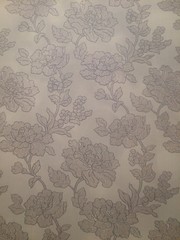 Flower wallpaper, white and gray color 
