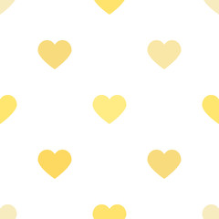 soft yellow hearts pattern valentine's background