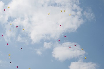 balloons in the sky