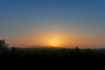 Sunrise over the mountains