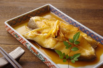 カレイの煮付け　魚料理　煮魚　和食