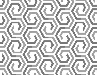 Abstract geometric pattern with stripes, lines. Seamless vector background. White and grey ornament. Simple lattice graphic design.