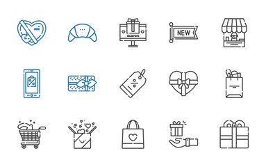 shopping icons set