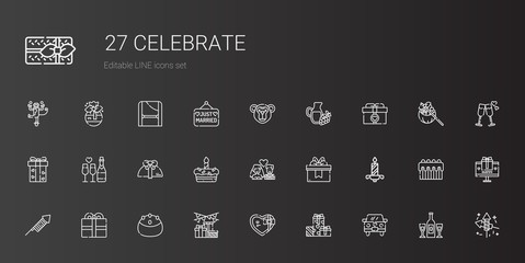 celebrate icons set