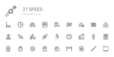 speed icons set