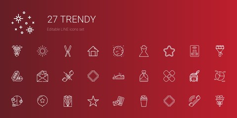 trendy icons set