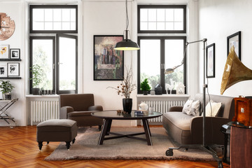 Obraz na płótnie Canvas Modern Retro Style Apartment