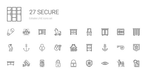 secure icons set
