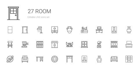 room icons set